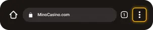Chrome-Menü mit hervorgehobenen drei Punkten